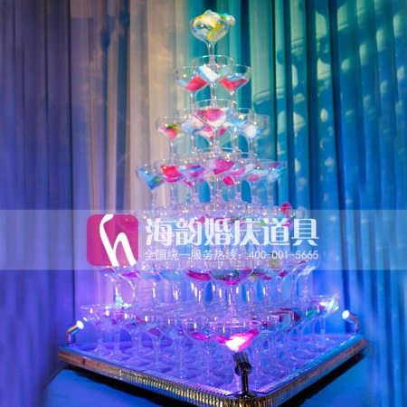 Haiyun wedding props, wedding supplies, decorative items, 7-story champagne tower Haiyun wedding props, wedding supplies, decorative items, 7-story champagne tower